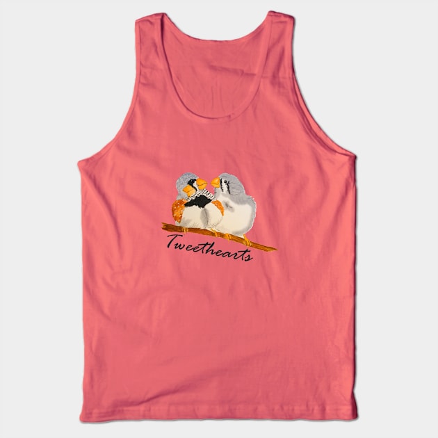 Tweethearts Zebra Finch Tank Top by Mikestrauser